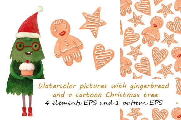 Cartoon Christmas Tree and Gingerbread Embroidery Design Review
