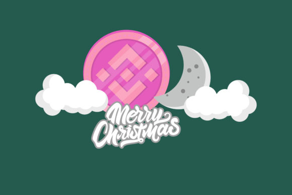 Christmas Binance Night Moon Cloud Art Illustrations