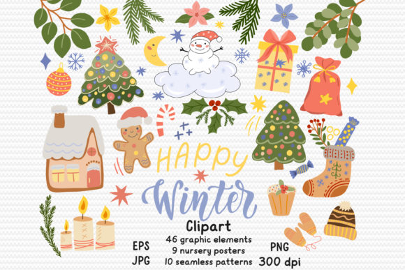Christmas Bundle. Christmas Sublimation Illustrations