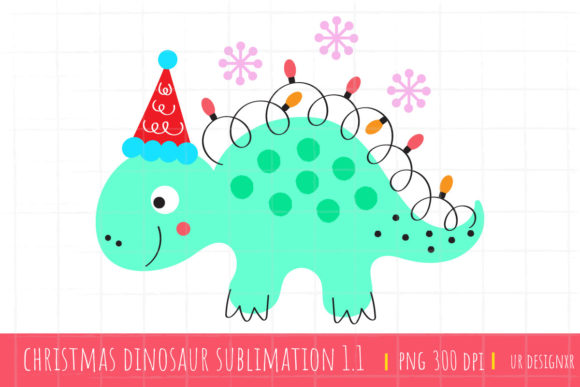 Christmas Dinosaur Sublimation1.1 Illustrations for Crafting