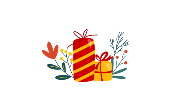 Christmas Gif Box Decoration Festive Illustrations