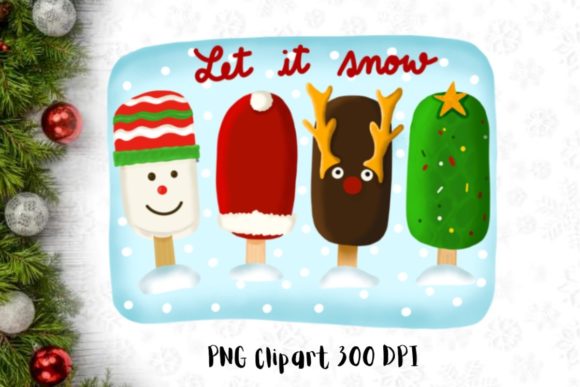 Christmas Ice Cream PNG Clipart for Festive Branding
