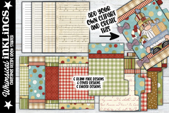 Christmas Recipe Book Starter Illustrations