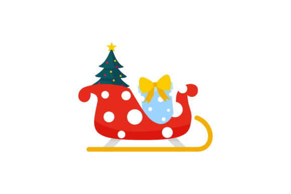 Christmas Sleigh Vector-206 Illustrations for Festive Design