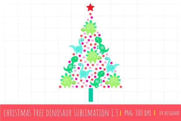 Christmas Tree Dinosaur Sublimation 1.3 Illustrations Review