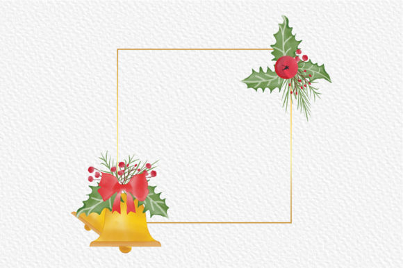 Christmas Watercolor Frame 6 Illustrations