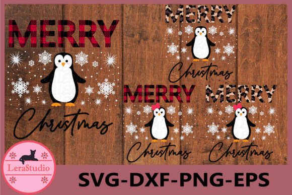 Merry Christmas, Penguin Illustration