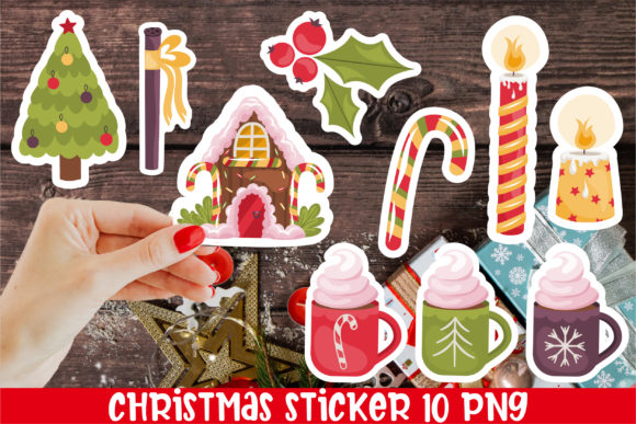 Merry Christmas Sticker 10 PNG – A Festive Illustration for Design Projects