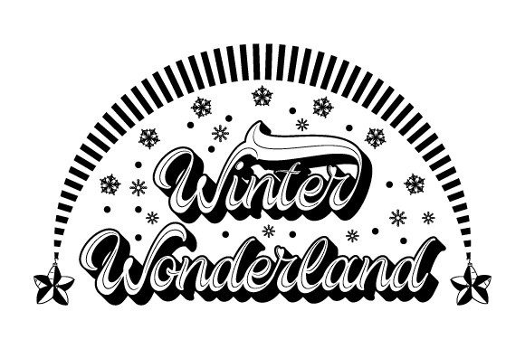 Winter Wonderland Christmas Quote Vector for Branding and Packaging